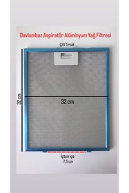 Resim Beko Uyumlu Davlumbaz 32X32 CM Arka Aralık 7,5 CM Aspiratör Filtresi 