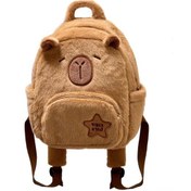 Resim Youtek Sevimli Kapibara Sırt Çantası - Yumuşak Ve Şirin Okul Çantası Kahverengi 