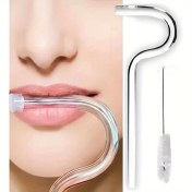 Resim Yeni dudak kırışıklığı önleyici ruj pipeti, yaratıcı kavisli pipet, randevu ve işe gidiş için uygun 