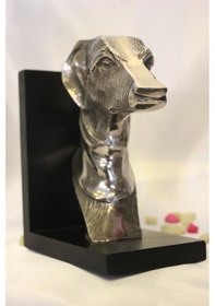 Resim Kitap Tutucu Köpek Figürlü Metal Kitap Tutacağı Tazı Çifti 