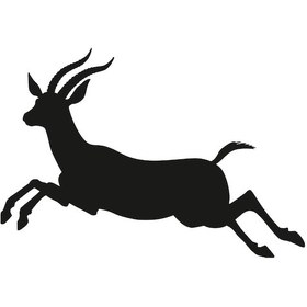 Resim Folyo Sticker Geyik 60cm Uzunluk Siyah 