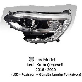Resim Far Motorlu Sol Megane 4 Joy Model Ledli Gündüz Lamba Krom Çerçeveli 260605154r 202329 