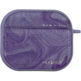 Resim Nettech - Airpods 3.nesil Uyumlu Simli İpli Arka Koruma Kılıf - Beyaz Beyaz 