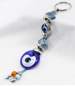 Resim Çerçeveli Nazar Boncuk Desenli Şekiller El Yapımı Cam Nazar Boncu 