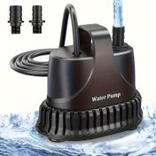 Resim Daldırılabilir Su Pompası 211GPH, 15W Akvaryum Pompası 800L/H 213.36cm Güç Kablosu ile, 220-240V Tip C Fişli Bahçe Çeşmesi, Şelale, Balık Tankı, Gölet, Hidroponik için - Pil Gerektirmez 