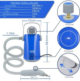 Resim 1000W Buharlı Temizleyici, 300 ml Tank, 10 Başlıklı El Tipi Temizlik Cihazı 