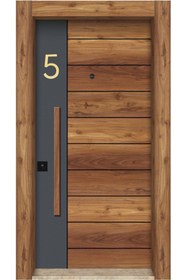 Resim zafrakreklam Kapı Daire Numarası 1 mm Gold Ayna Pleksi Yapışkanlı No -7 yedi 