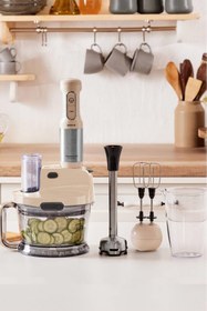 Resim LUXE Mastermaid Prosteel 2000W Mutfak Robotu, Soft Cream LXSHP 1055529 