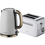 Resim Berghoff GEM TITAN 1.7 Litre Beyaz Su Isıtıcısı + Ekmek Kızartma Makinesi - 980W, 2 Dilim 