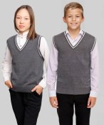Resim Pullton Kız Ve Erkek Çocuklar İçin Okul Kıyafeti Siyah Beyaz Yelek 467360667 Koyu Gri 