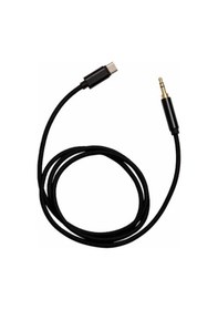 Resim Type-C To 3.5 Mm Konektör Örgülü Aux Ses Kablosu 1 Metre Pl-8858 