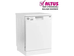 Resim Altus 434P 4 Programlı Bulaşık Makinesi 15 Kişilik Kapasite Enerji Sınıfı ile Etkili Temizlik 