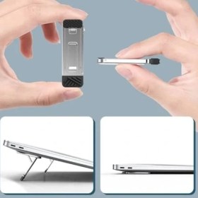 Resim Zenwaya Store Cep Telefonu ve Dizüstü Bilgisayar Standı | Katlanabilir Ince Metal Braket | Taşınabilir, Ergonomik Laptop ve Telefon Standı | Masaüstü Çok Amaçlı Destek 1 Adet Ayak 