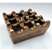 Resim BİODATA Paslanmaz Izgaralı Döküm Kül Tablası Bakır Renk Metal Kare Küllük 