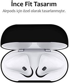 Resim Microsonic Apple AirPods 1. Nesil / 2. Nesil için Kılıf Mat Silikon Beyaz [AirPods 1/2 ile Uyumlu Kılıf - Beyaz] 