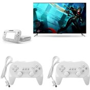 Resim Klasik Beyaz 8 Düğmeler Yumuşak Kablolu Gamepad Denetleyicisi Nintendo Wii Joypad Uzaktan Kumanda Oyun Joystick 