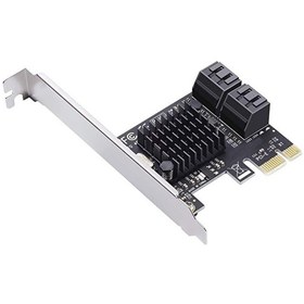 Resim Pcı e to sata III 4 port çoklayıcı kart 6Gbps expansion kart 