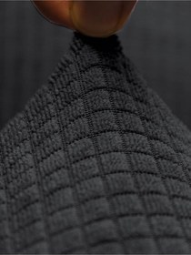 Resim Gri Sandalye Kılıfı Yıkanabilir Likralı Esnek Lastikli Sandalye Örtü 6 Adet Antrasist 