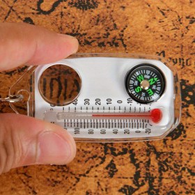 Resim Taşınabilir Çok Fonksiyonlu Yürüyüş Anahtarlık Pusula Sıcaklık Göstergesi ile - Dayanıklı ABS, Pil Gerektirmez, Açık Hava Maceraları, Yürüyüş Ekipmanları için İdeal | Kompakt Pusula | Dayanıklı ABS Malzemesi, Yürüyüş Aksesuarları, Pil Gerektirmez, Kurtarma, Kamp, Geocaching 