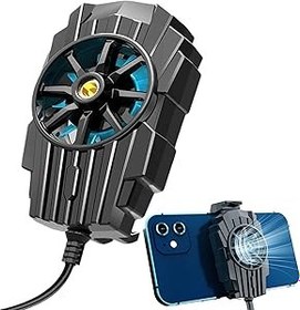 Resim Honhoha Telefon Soğutma Fanı, Cep Telefonu Soğutucu | Cep Telefonu Soğutma Fanı | Gürültü Azaltma Telefon Soğutucu Fan Takılabilir Akıllı Telefonlar 4.7-7.5 İnç Cep Telefonları için Cep Telefonu 