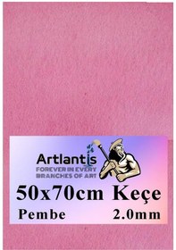 Resim 50x70 Cm Keçe 2.0 Mm 1 Adet Renkli Hobi Keçesi Elişi Keçesi Anasınıfı Kreş Okul Öncesi Pembe 