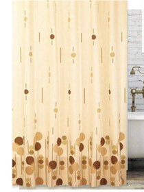 Resim Zethome Banyo Perdesi 2x120x200 Çift Kanat Duş Perdesi Halka Hediyeli Duşakabin Perdesi 6022 Kahverengi 