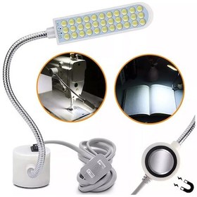 Resim Kosona 30 Led Işık Kaynağı Gündüz Beyazı 360 Esnek Boyunlu Manyetik Tabanlı Çalışma Lambası - Tezgah, Dikiş Makinesi, Tornavida İçin - Avrupa Standartı Çok Renkli 