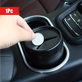Resim 1 adet PVC Araba Madeni Para Depolama Kutusu, Hafif ve Kullanışlı, Araç Konsol Organizatörü için Evrensel Uygunluk 