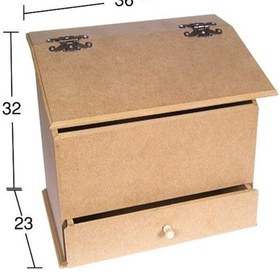 Resim Çekmeceli Ahşap Ekmeklik E326 