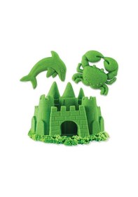 Resim Heroes Kinetik Kum Kovalı Set 6 Renk Seçenekli 1 Kg + 6 Parça Oyun Kalıbı Yeşil 