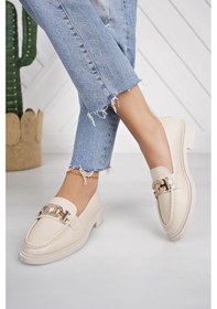 Resim Nesilshoes Nesil Shoes Süha 254 Bej Anatomik Kadın Lofer 