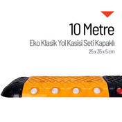 Resim İleri Trafik EKO Klasik Hız Kesici Set Kapaklı Plastik, Yol Kasisi 25 x 35 x 5 cm - 10 metre 