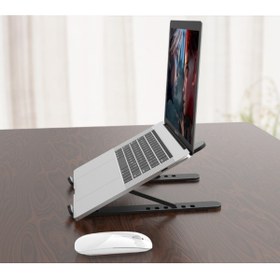 Resim Ergonomik Yükseklik Ayarlı Laptop Standı Siyah 