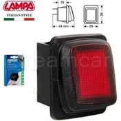 Resim Pilot Kırmızı Ledli Anahtar Düğmesi Su Geçirmez 12/24V 45532 