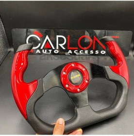 Resim Momo Spor Direksiyon F1 Tesla Model Kırmızı Renk Momo Tip - Yarış Spor Direksiyonu Karma 