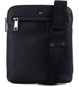 Resim BOSS %70 Geri Dönüştürülmüş Poliüretan, %30 Polyester Siyah Erkek Postacı Çantası Ray_MS_S zip env 1 