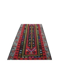 Resim Kilim Antik El Dokuma Yün 6m2 Güllü Çiçekli Karabağ Kilimi 0143 - Yeni - Çok Renkli 