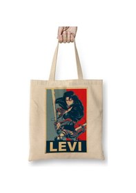 Resim Toyaso Levi Ackerman Attack On Titan Bez Çanta Uzun Saplı Alışveriş Çantası Plaj Çantası Beyaz 