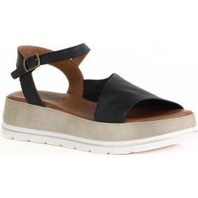 Resim Bueno Shoes Siyah Deri Kadın Düz Sandalet 01WE3401 01WE3401 