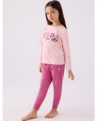 Resim U.s. Polo Assn. 1970 Since 1890 Kız Çocuk Pembe Uzun Kol Pijama Takım Pembe 