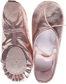 Resim SHOWERORO Ayakkabı terlik şık kadınlar için pembe daireler payetler dans bale daireler payet bale daireler 