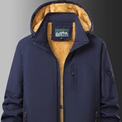 Resim Erkek Ağır Hizmet Tipi Kışlık Kamp Montu - Termal Yalıtımlı Tam Fermuarlı Dış Giyim Mont, Dik Yaka, / Kahverengi - Soğuk Hava Yürüyüşü, Trekking, Kalın, Erkekler İçin Kışlık Mont, Kadınlar İçin Kışlık Mont, Erkekler İçin Yüksek Kaliteli Kışlık Mont 