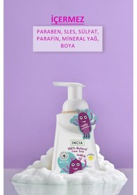 Resim INCIA %100 Doğal Köpük Kastil Sabunu Çocuklar İçin Zeytinyağlı 10 Bitkisel Değerli Yağ Vegan 200 ml 