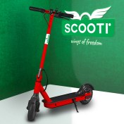 Resim Scooti SC33R Kırmızı Katlanabilir Farlı Elektrikli Scooter 