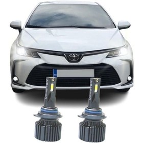 Resim Megamarket06 Toyota Corolla 2019-2022 Led Far Ampulü Mılestone Black Katana Hır2 9012 2025 Yeni Seri 