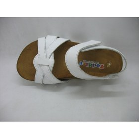 Resim Toddler 390 Beyaz Deri,anatomik Mantar Taban Üç Bantlı Sandalet 2 Beyaz 