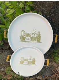 Resim River World Sunum Tepsisi Seti Yuvarlak İkili Çok Renkli 