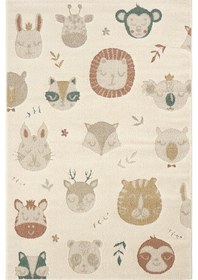 Resim Cool Halı Klein 04 Pastel Renk Yumuşak Çocuk Halısı Kız Çocuk Odası Halısı Hayvan Figür Bebek Halısı Çok Renkli 