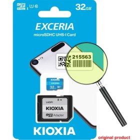 Resim Kioxia 32GB Excerıa Microsd Uhs-1 Class 10 Hafıza Kartı 