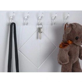 Resim Arizzonna Tek Parça Kendinden Yapışkanlı 5 Kancalı Banyo Mutfak Askı 